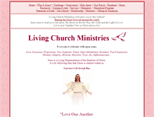 Tablet Screenshot of livingchurchministries.org